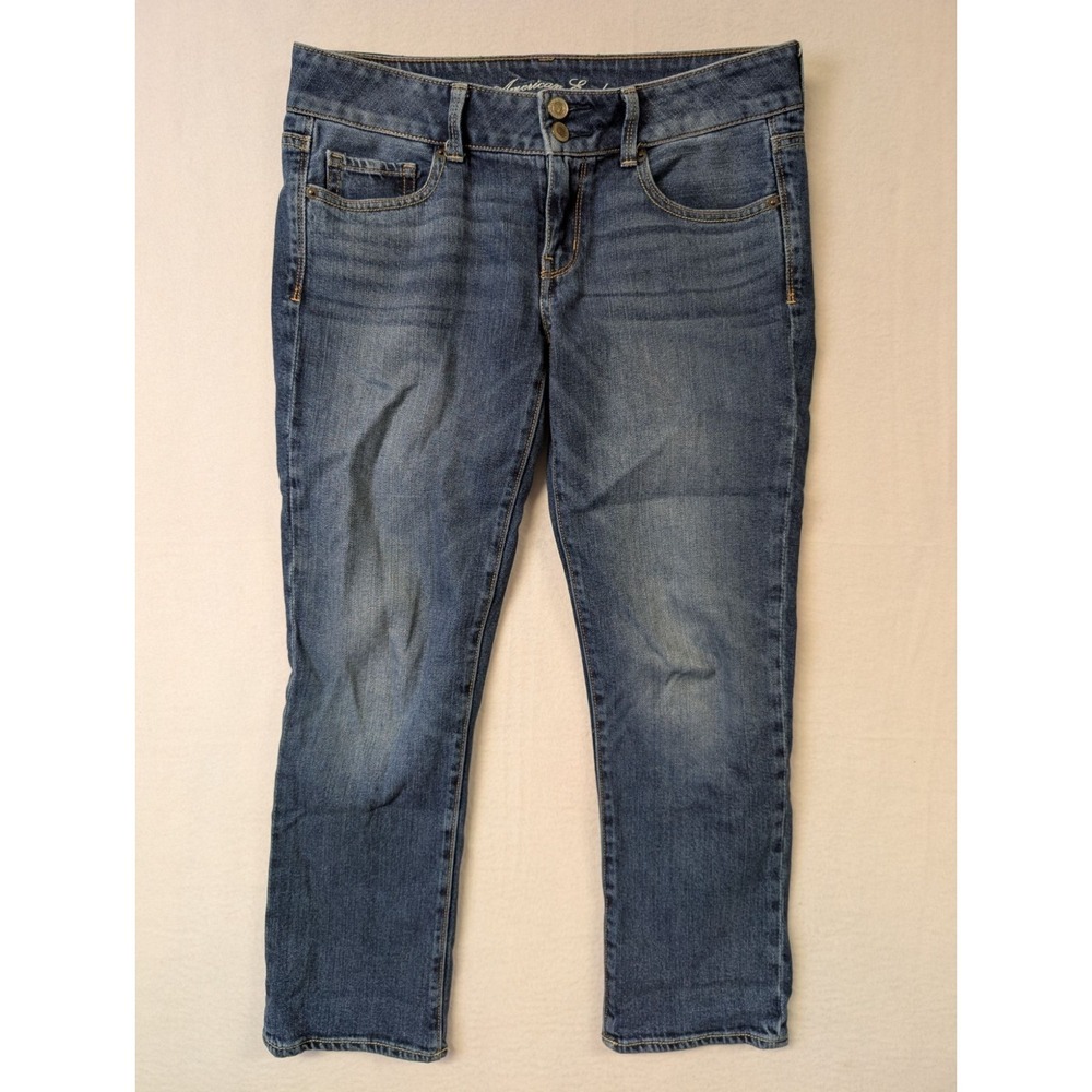 American Eagle Womens Artist Jeans Size 32 Stretch Blue Denim